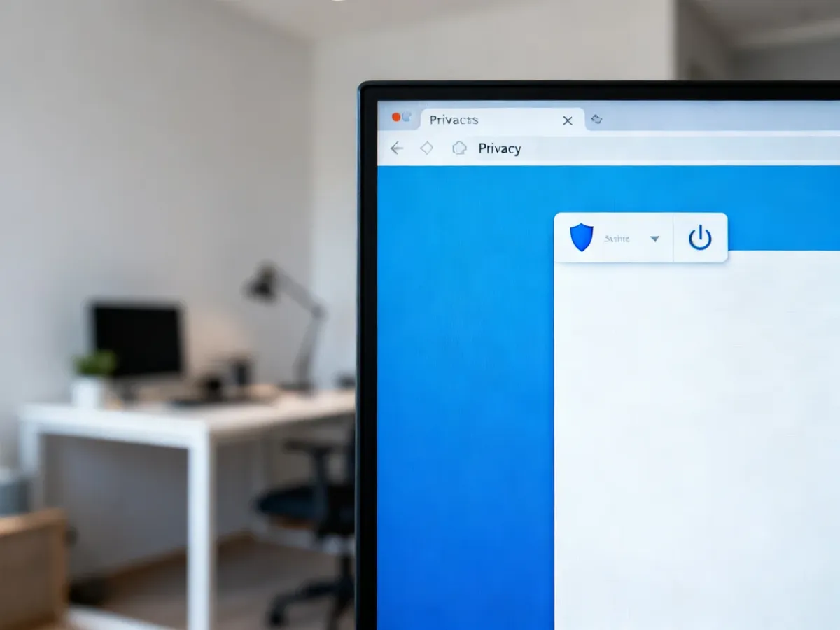 Panel ustawień blokera reklam w przeglądarce na komputerze