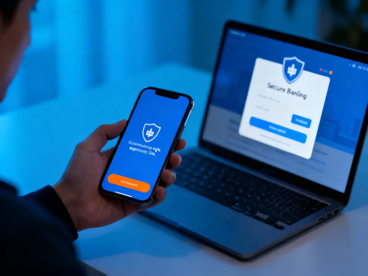 Osoba sprawdzająca podejrzany link na smartfonie bez otwierania strony