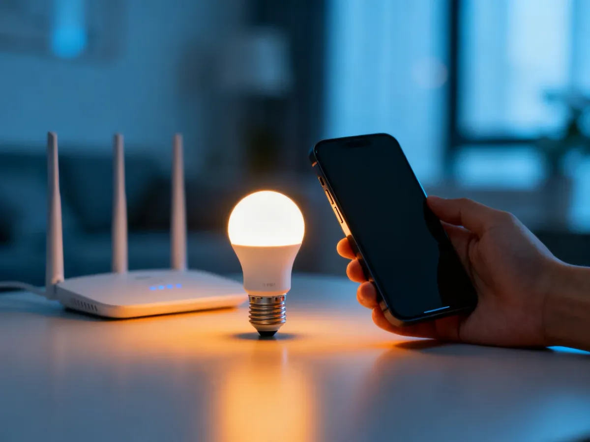 Parowanie inteligentnej żarówki ze smartfonem i routerem Wi-Fi