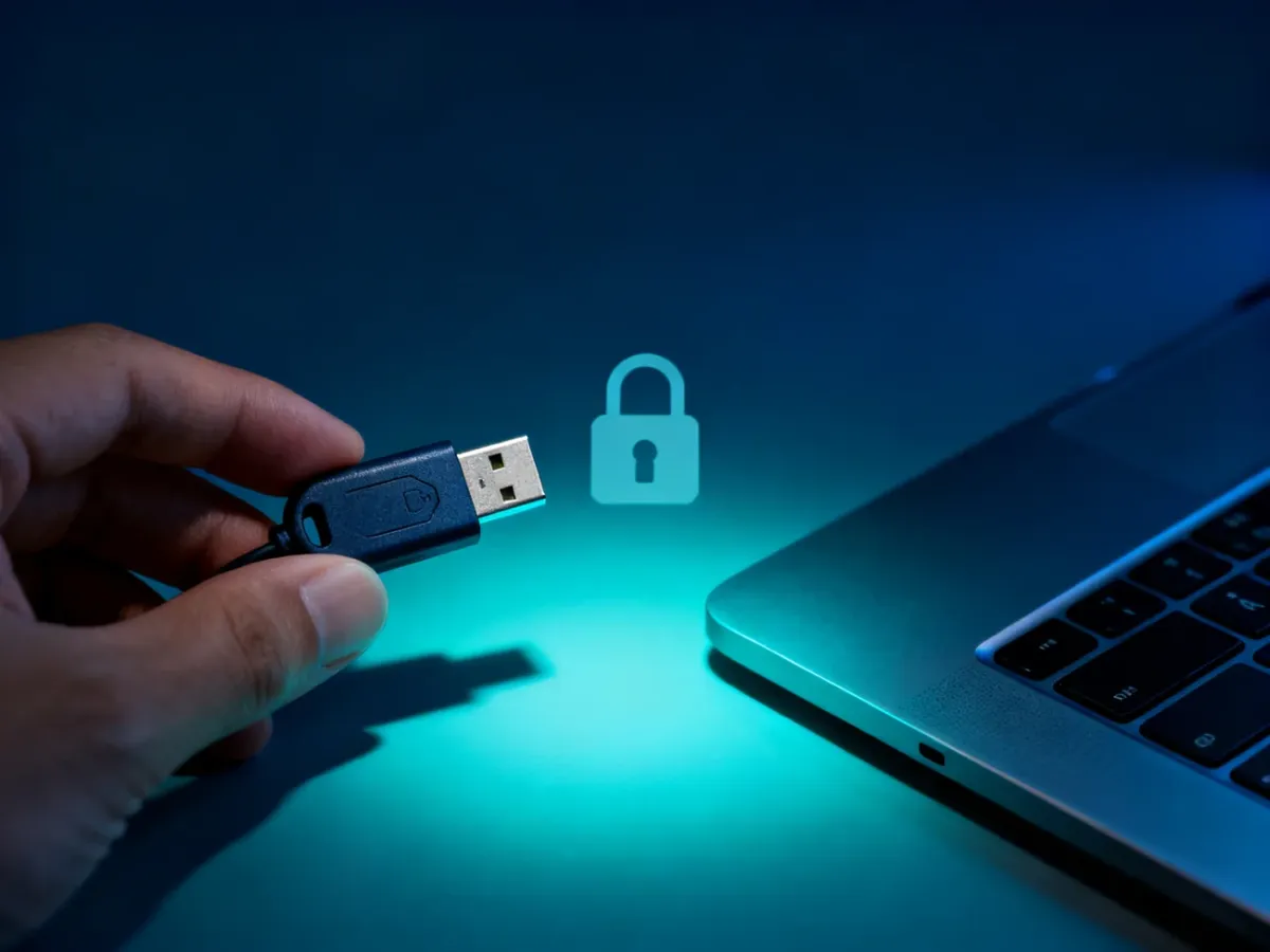 Klucz bezpieczeństwa USB używany podczas logowania do konta