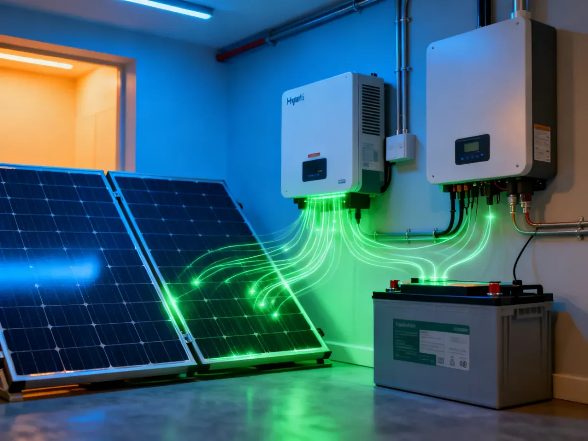 System HEMS łączący panele fotowoltaiczne, falownik i magazyn energii
